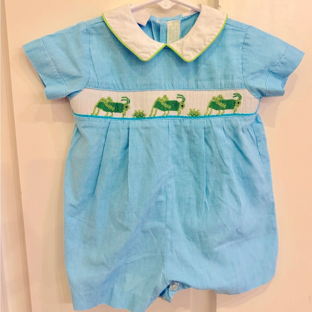 Vive La Fete Collection Smocked Grasshopper Romper